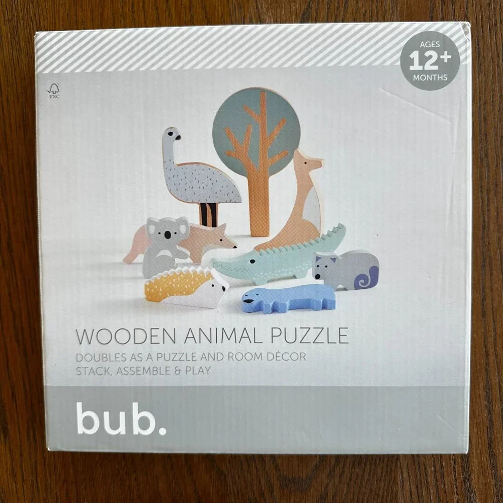 Australian Animal Wooden Puzzle Koala Kangaroo